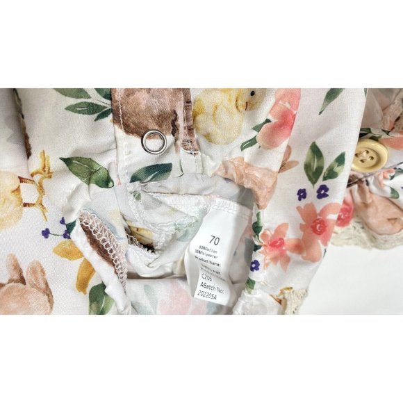 Baby One Piece Cute Romper Easter Theme with Bunnies/Flowers Brand New - Picture 8 of 12